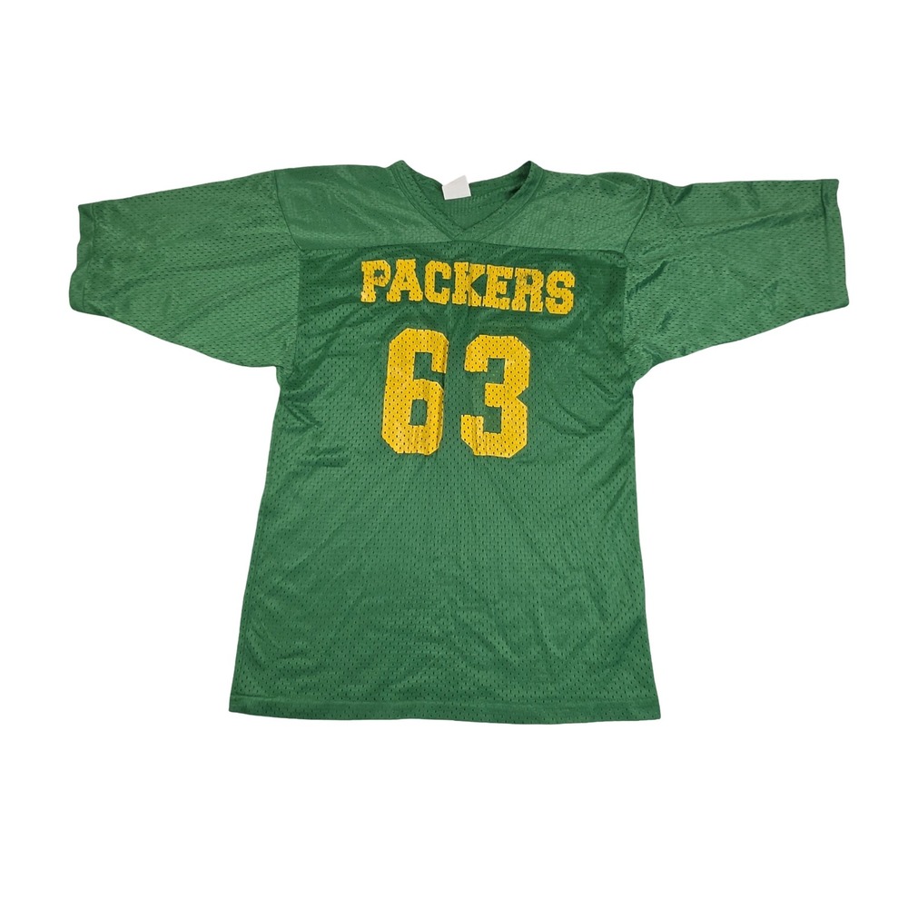Vintage Jesco Green Bay Packers Mesh Football Jersey Green Yellow 63 Mens L